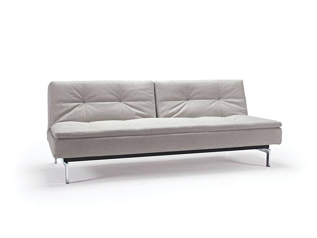 диван-кровать Innovation Dublexo с хромированными ножками тк.563 (серый)