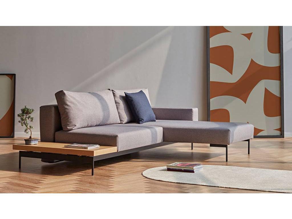диван угловой Innovation Bragi с журнальным столом тк217 (серый)