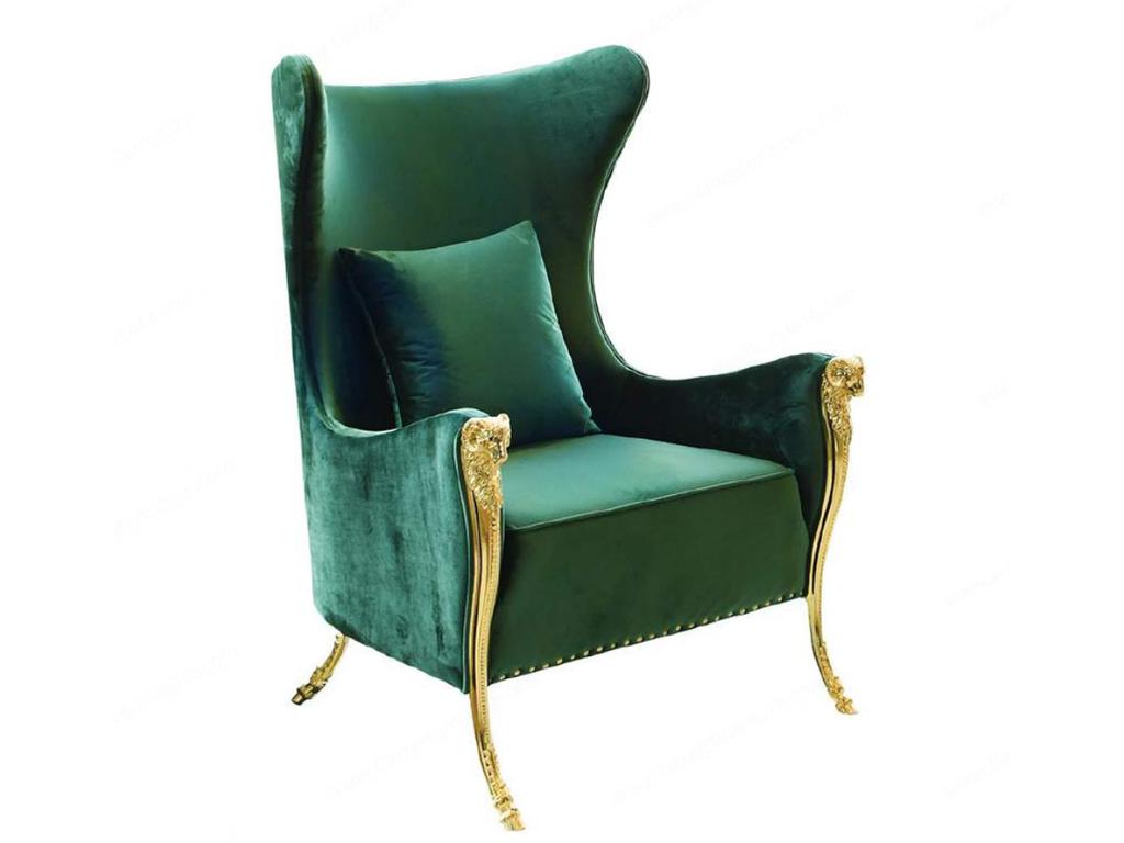 кресло STG Emerald Wingback на ножках (зеленый)