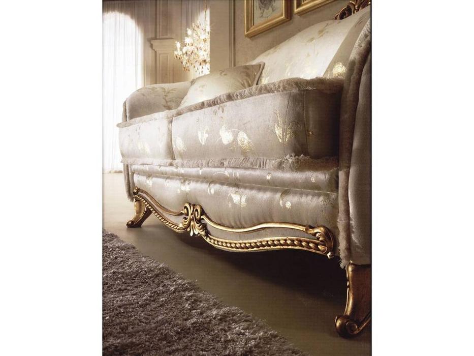 диван 2-х местный Arredo Classic Donatello  ткань (бежевый, золото)
