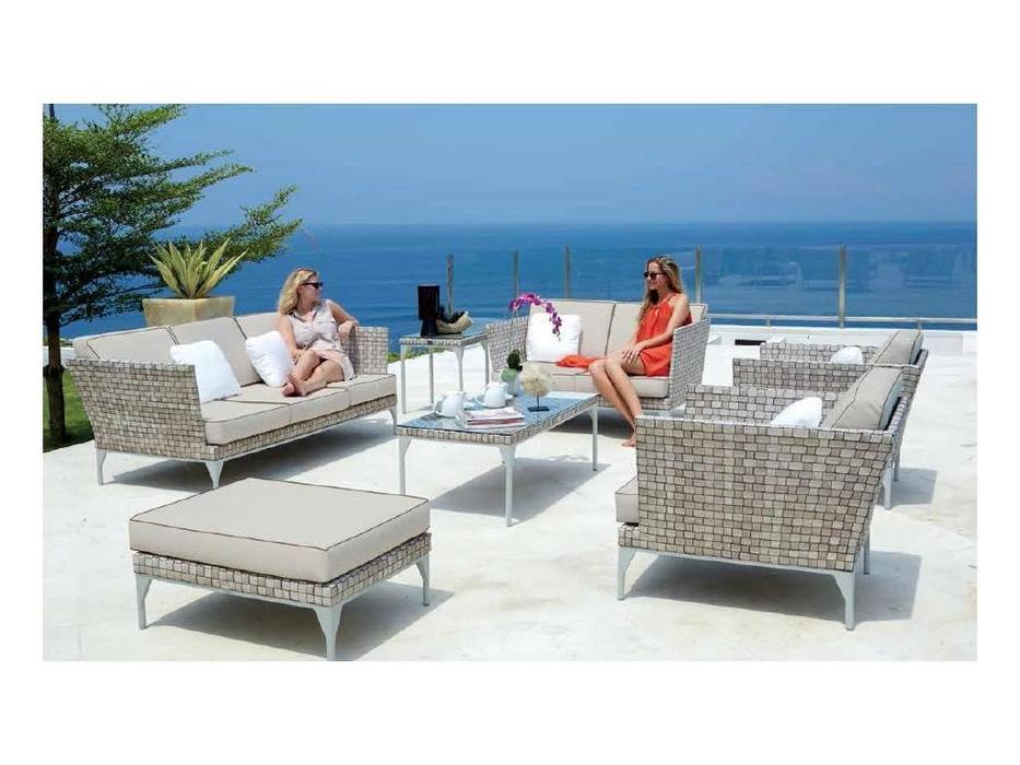 кресло садовое Skylinedesign Brafta отдыха с подушками (Seashell)