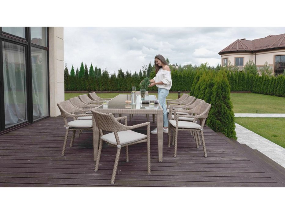 кресло садовое Skylinedesign Plank с подушкой (Цвет)