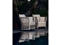 кресло садовое Skylinedesign Villa с подушками (WHITE MUSHROOM)