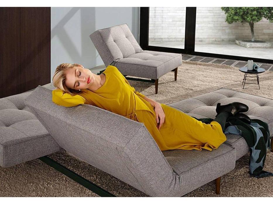 диван-кровать Innovation Splitback с деревянными ножками тк.525 (синий)