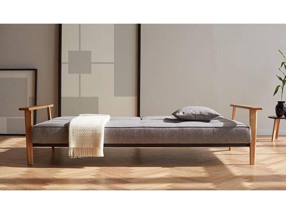 диван Innovation Splitback с деревянными подлокотниками (серый)