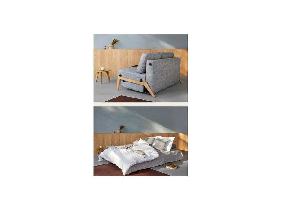 диван-кровать Innovation Cubed 140 с деревянными ножками тк.565 (серый)