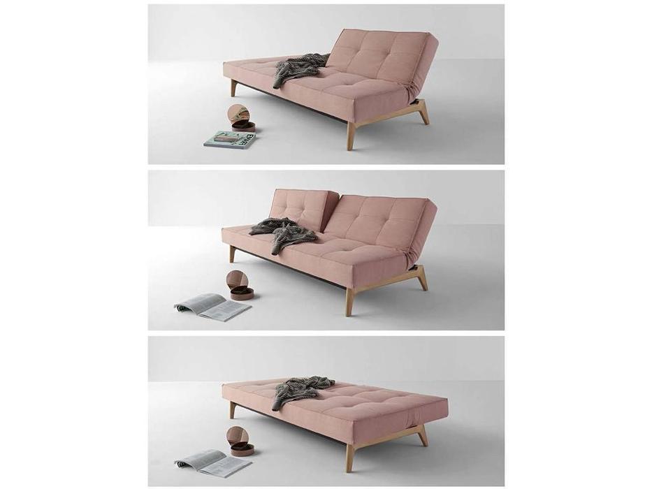 диван Innovation Splitback с деревянными ножками (розовый)