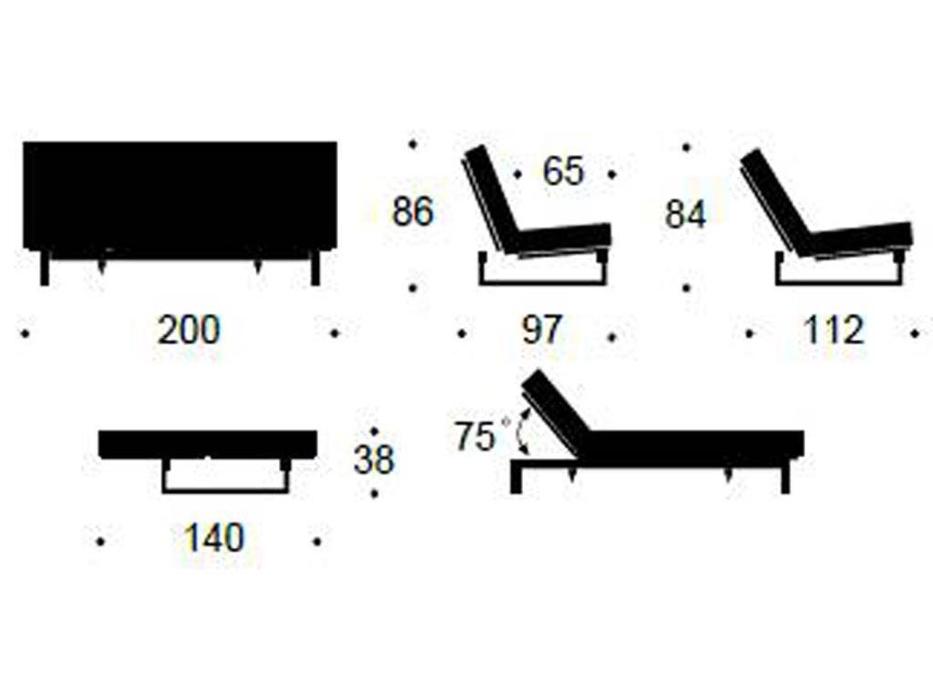 диван-кровать Innovation Fraction раскладной (желтый)