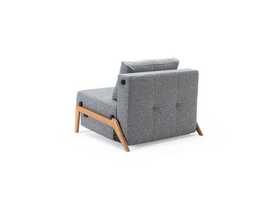 кресло-кровать Innovation Cubed тк.565 ножки дерево (серый)