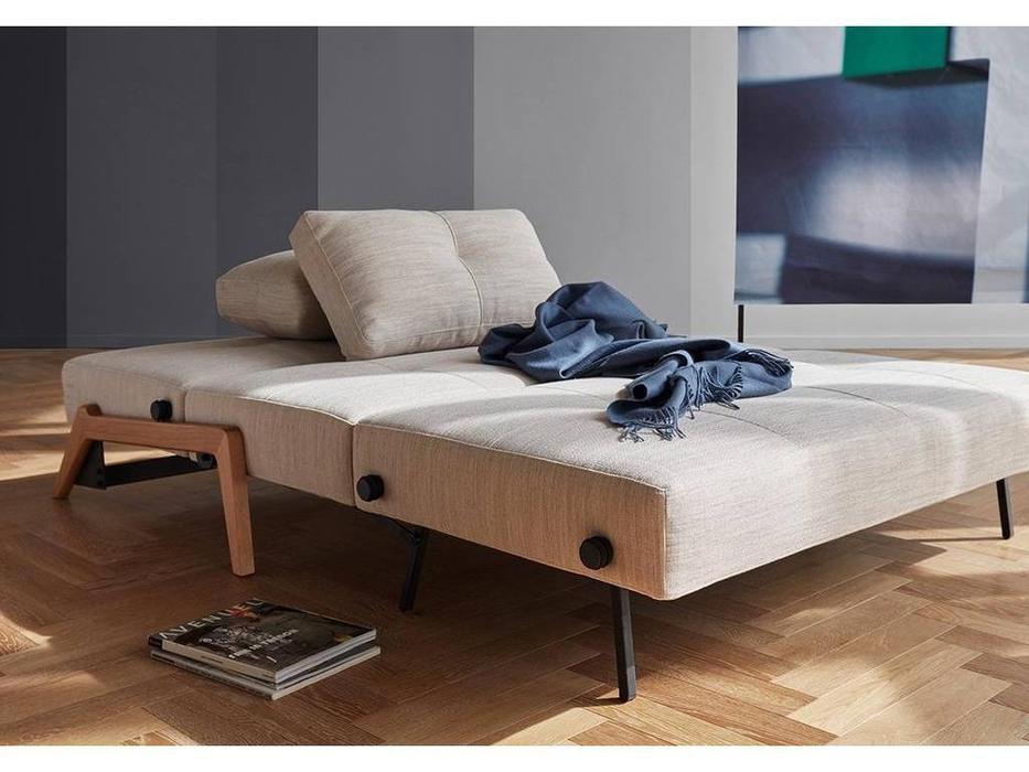 диван-кровать Innovation Cubed раскладной с деревянными ножками тк.612 (бежевый)