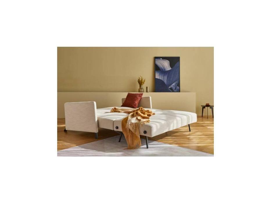 диван-кровать Innovation Cubed 160 с подлокотниками и подголовником, тк.612 (бежевый)