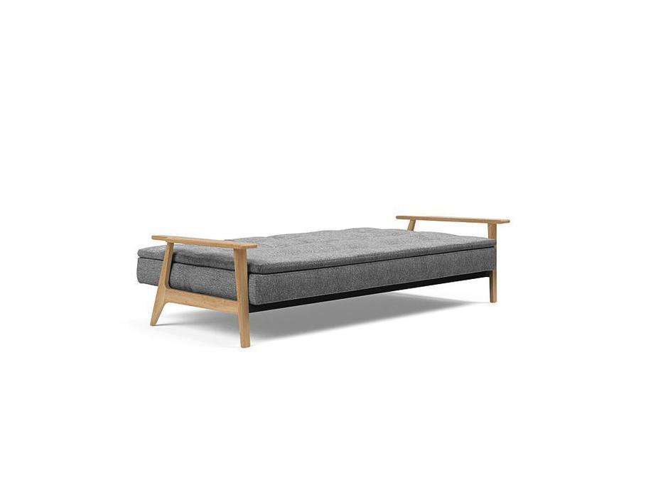 диван Innovation Dublexo с деревянными подлокотниками тк. 563 (серый)