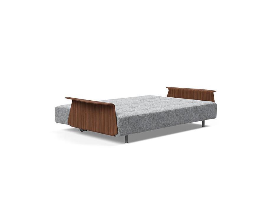 диван-кровать Innovation Long Horn с подлокотниками 140 см раскладной тк565 (серый)