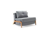 кресло-кровать Innovation Cubed тк.565 ножки дерево (серый)