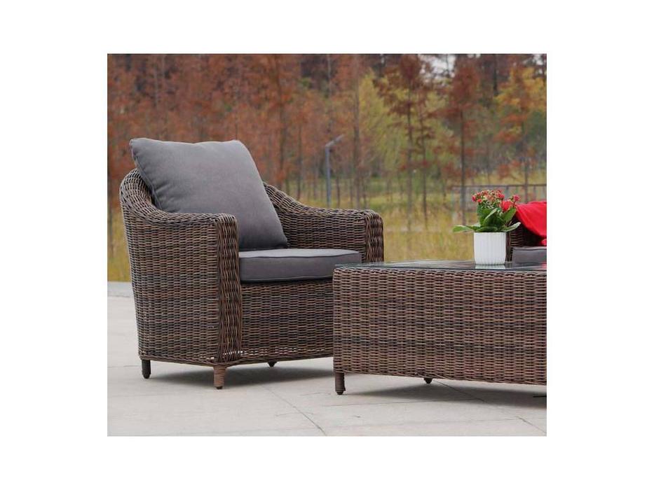 кресло садовое 4SIS Кон Панна с подушкой (коричневый)