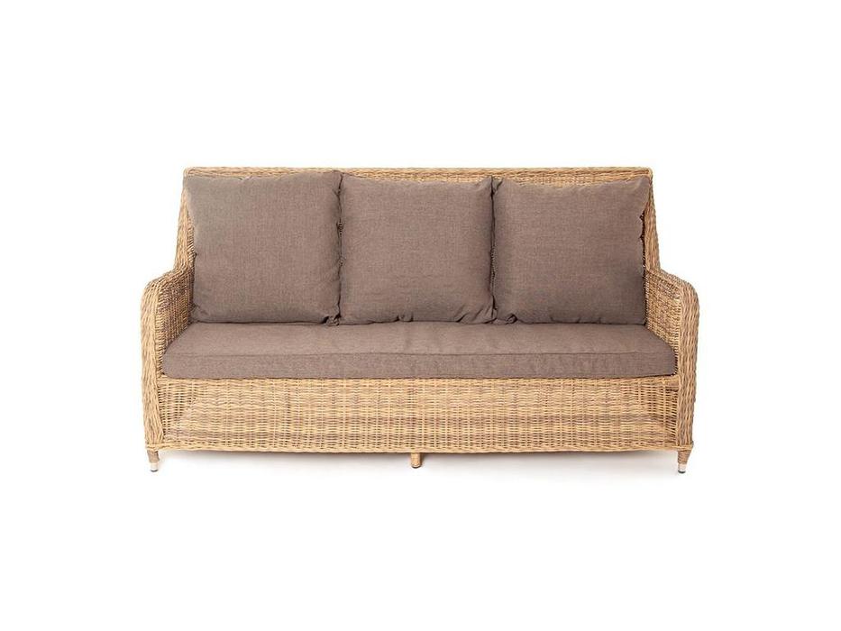 диван садовый 4SIS Гляссе с подушками (соломенный)