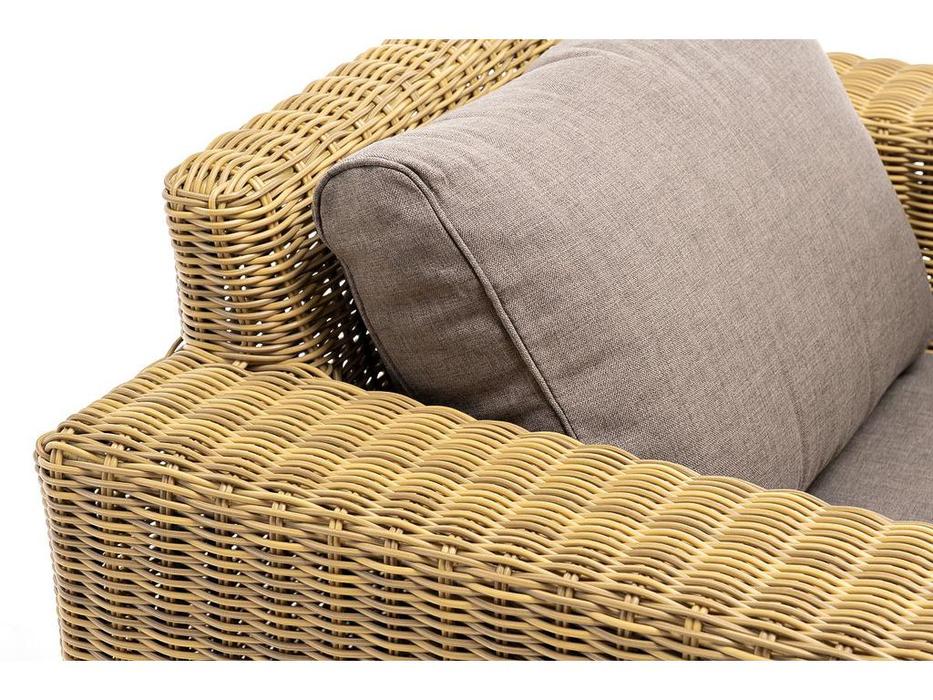кресло садовое 4SIS Боно с подушками (соломенный)