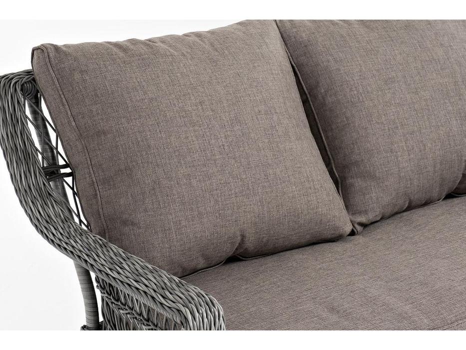 диван садовый 4SIS Гранд Латте с подушками (графит)