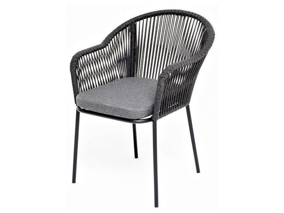 стул садовый 4SIS Лион с подушкой (темно серый)