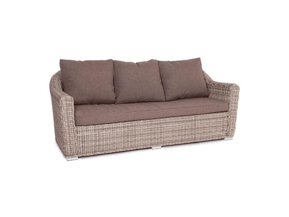диван садовый 4SIS Фабриция с подушками (серый)