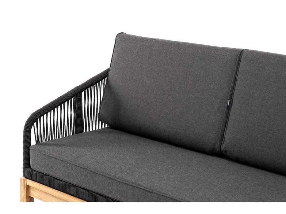 диван садовый 4SIS Канны с подушками (темно серый)