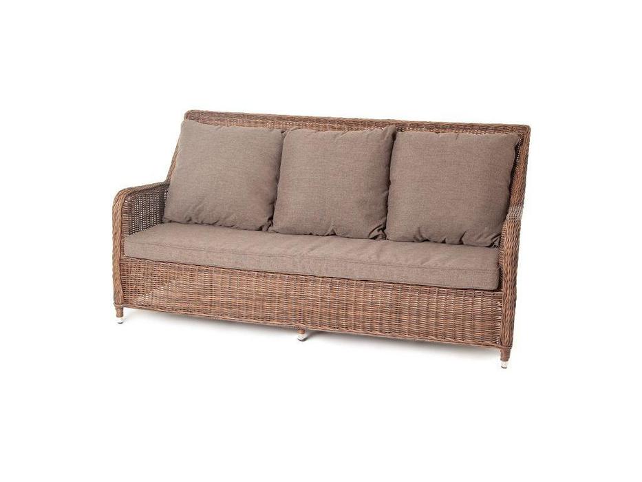 диван садовый 4SIS Гляссе с подушками (коричневый)