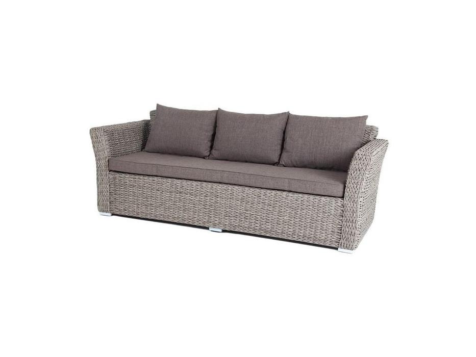 диван садовый 4SIS Капучино с подушками (серый)