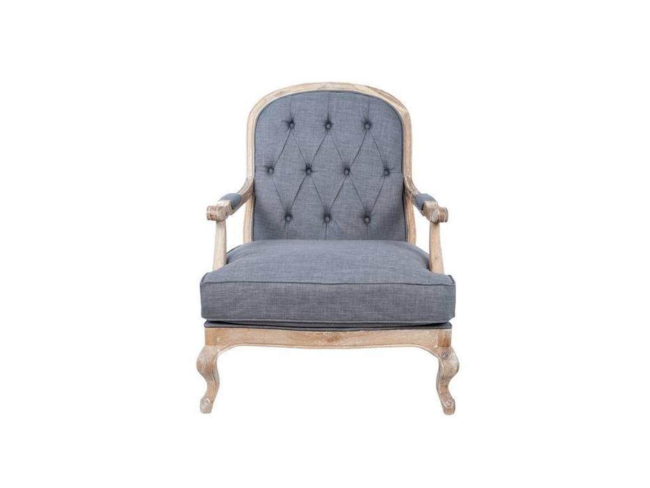 кресло Interior Honesta grey с пуфом (ткань)