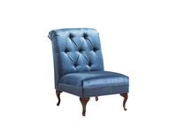 кресло Taranko Classic без подлокотников (орех, синий)