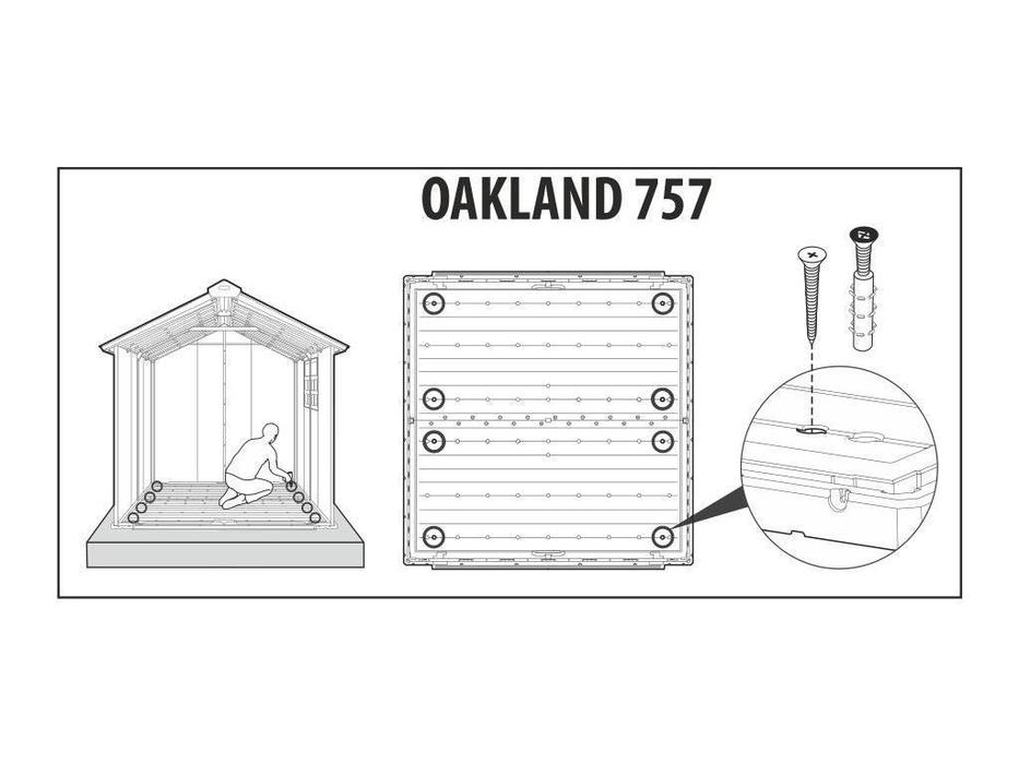 сарай хозяйственный Keter Oakland 757 пластиковый 757 (серый)