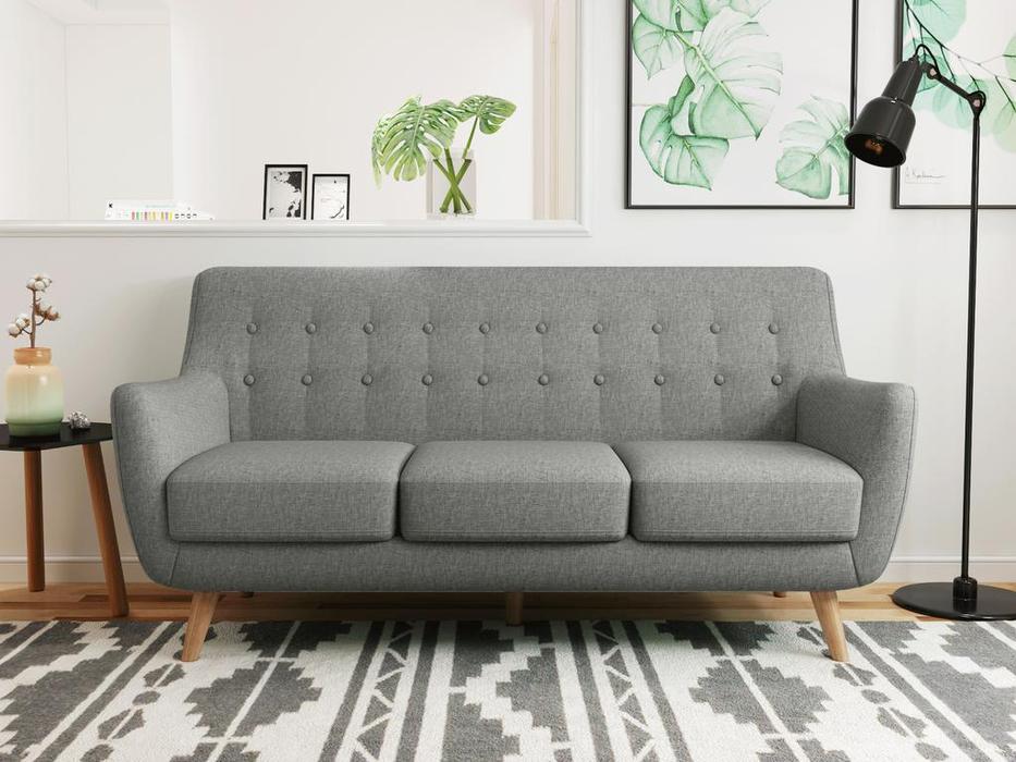 диван 3 местный Bradexhome Picasso  (серый)