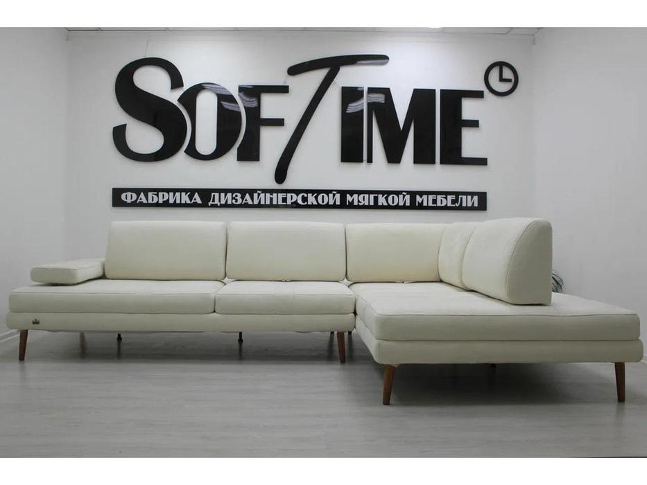 диван SofTime Милан-1 модульный с оттоманкой (белый)