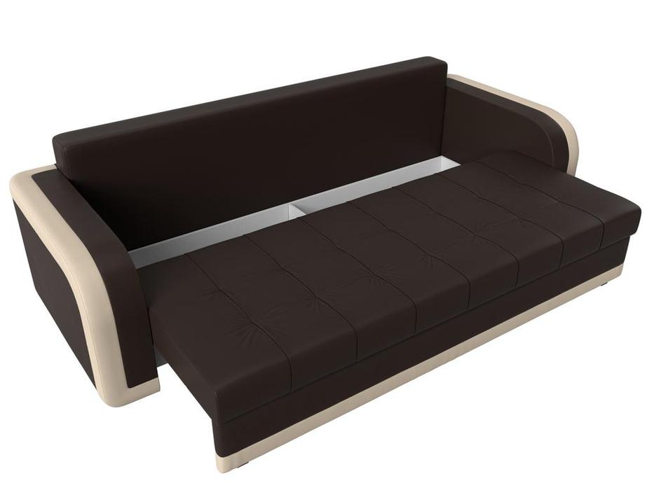 диван-кровать Лига Диванов Марсель 3-х местный (коричневый/бежевый)