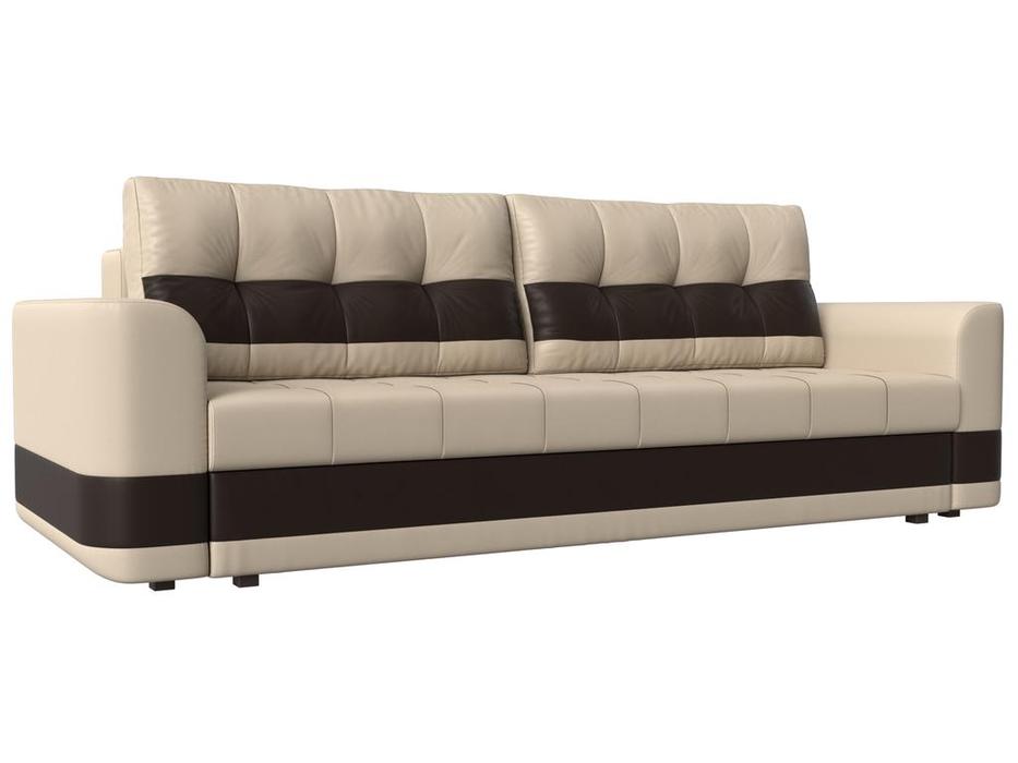 диван-кровать Лига Диванов Честер 3-х местный (бежевый/коричневый)