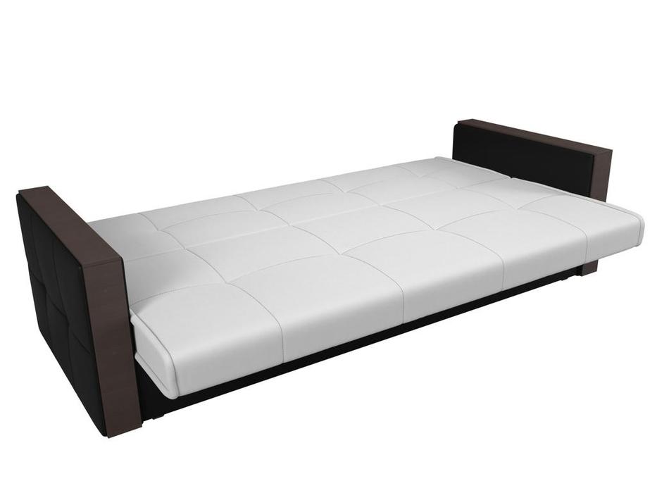 диван-кровать Лига Диванов Валенсия 3-х местный (белый/черный)