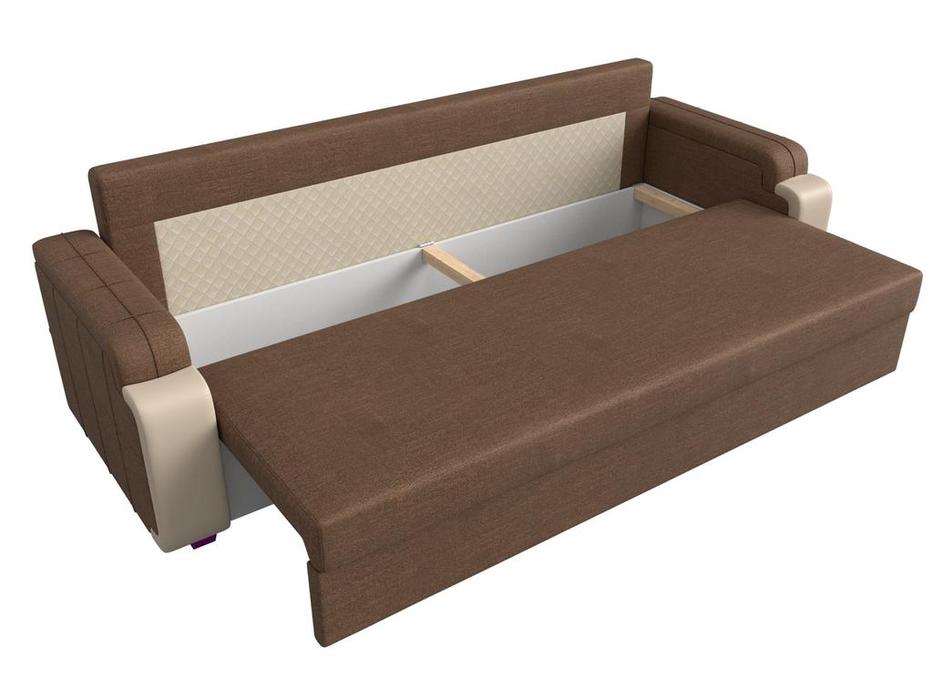 диван-кровать Лига Диванов Николь лайт 3-х местный (коричневый)