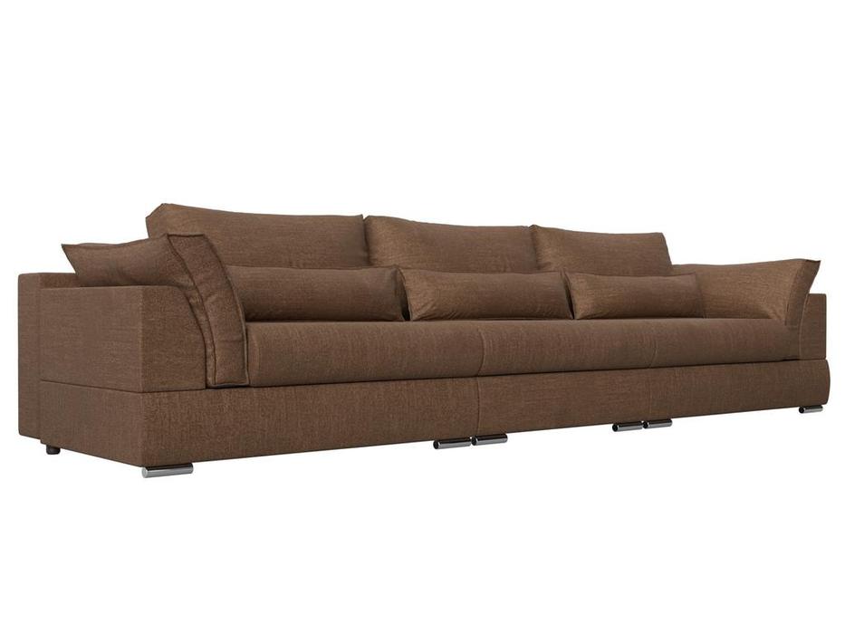 диван-кровать Лига Диванов Пекин Long 4-х местный (коричневый)