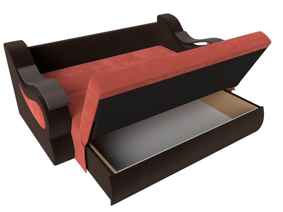 диван-кровать Лига Диванов Меркурий 160 3-х местный (коралловый/коричневый)