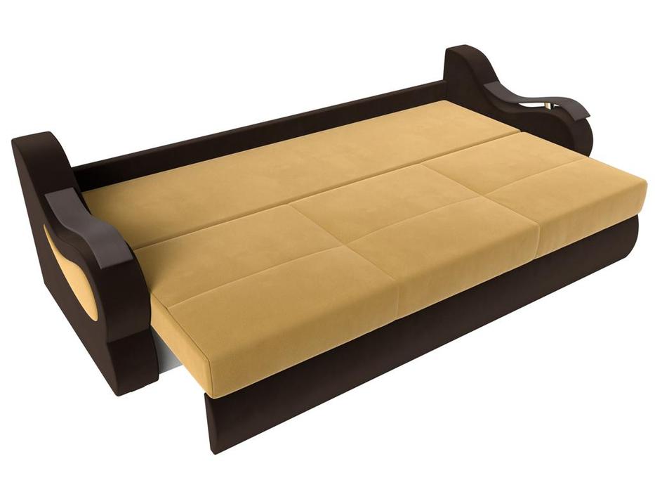 диван-кровать Лига Диванов Меркурий 3-х местный (желтый/коричневый)