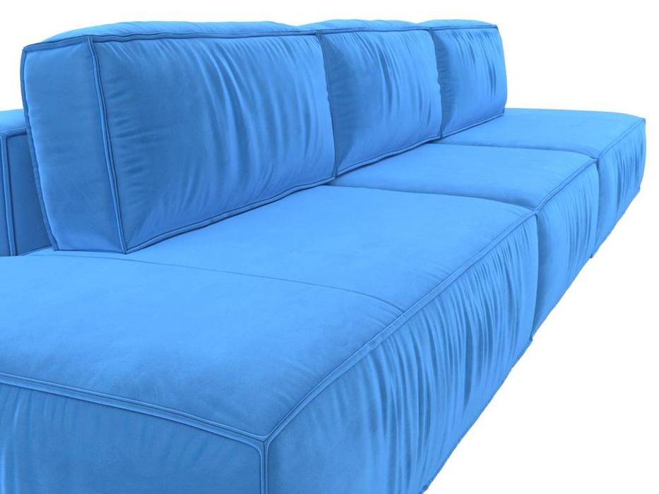диван-кровать Лига Диванов Прага 3-х местный (синий)