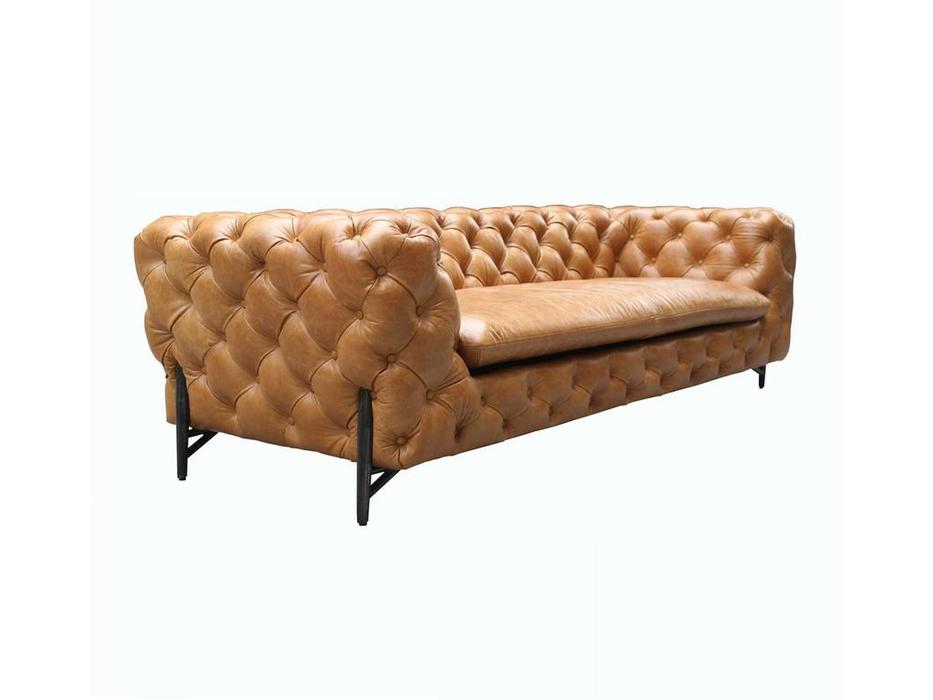 диван 3-х местный STG Chesterfield Baroque Vintage Leather 3 Seater  (коричневый)