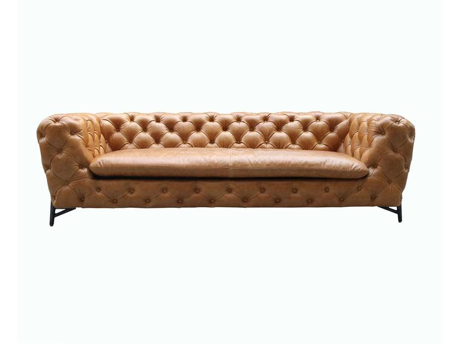 диван 3-х местный STG Chesterfield Baroque Vintage Leather 3 Seater  (коричневый)