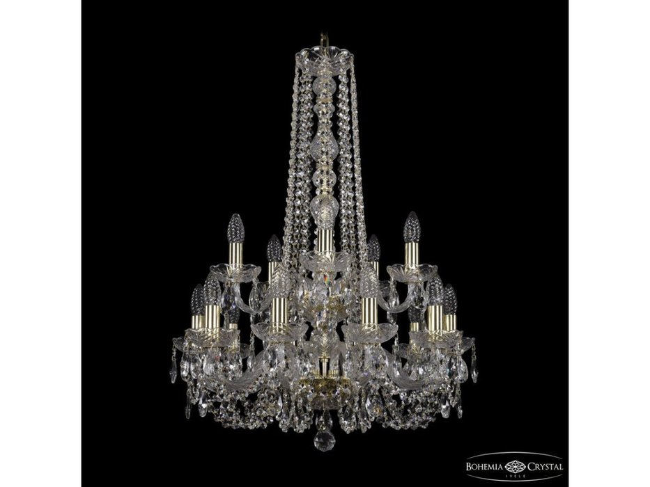 люстра хрустальная Bohemia Ivele Crystal 1402/10+5/195/h-80/2d G (Цвет)