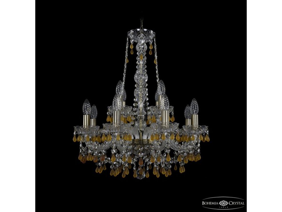 люстра хрустальная Bohemia Ivele Crystal 1410/8+4/195/h-63 Pa V1003 (Цвет)