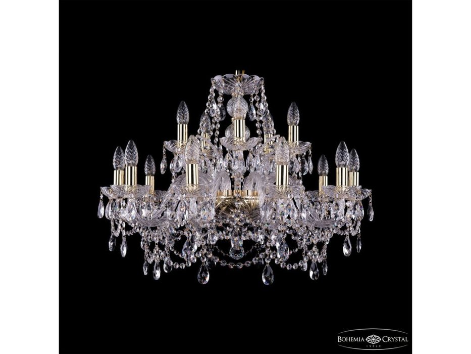 люстра хрустальная Bohemia Ivele Crystal 1411/10+5/240 G (Цвет)