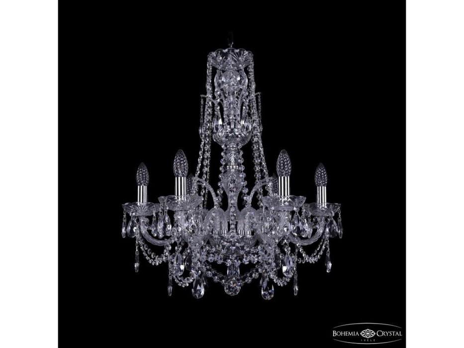 люстра хрустальная Bohemia Ivele Crystal 1411/6/195/XL-63 Ni (Цвет)